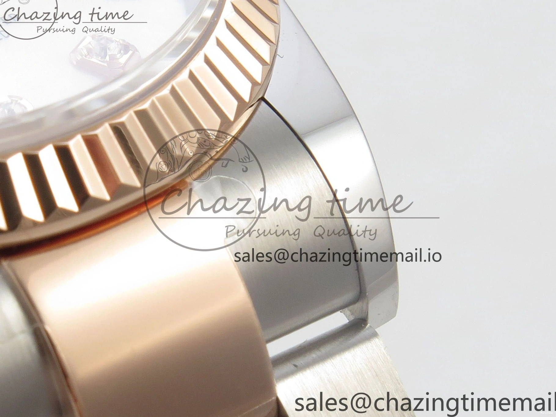 MiroTime 0426 FastDry DateJust 36 SS RG ARF 1:1 Best Edition 904L Steel White MOP Diamonds Dial on Oyster Bracelet SH 57